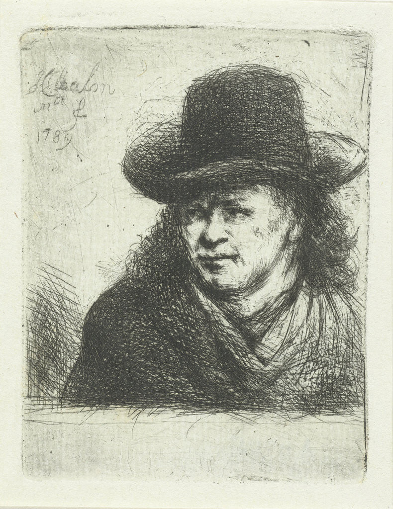 Detail of Man with hat by Jan Chalon