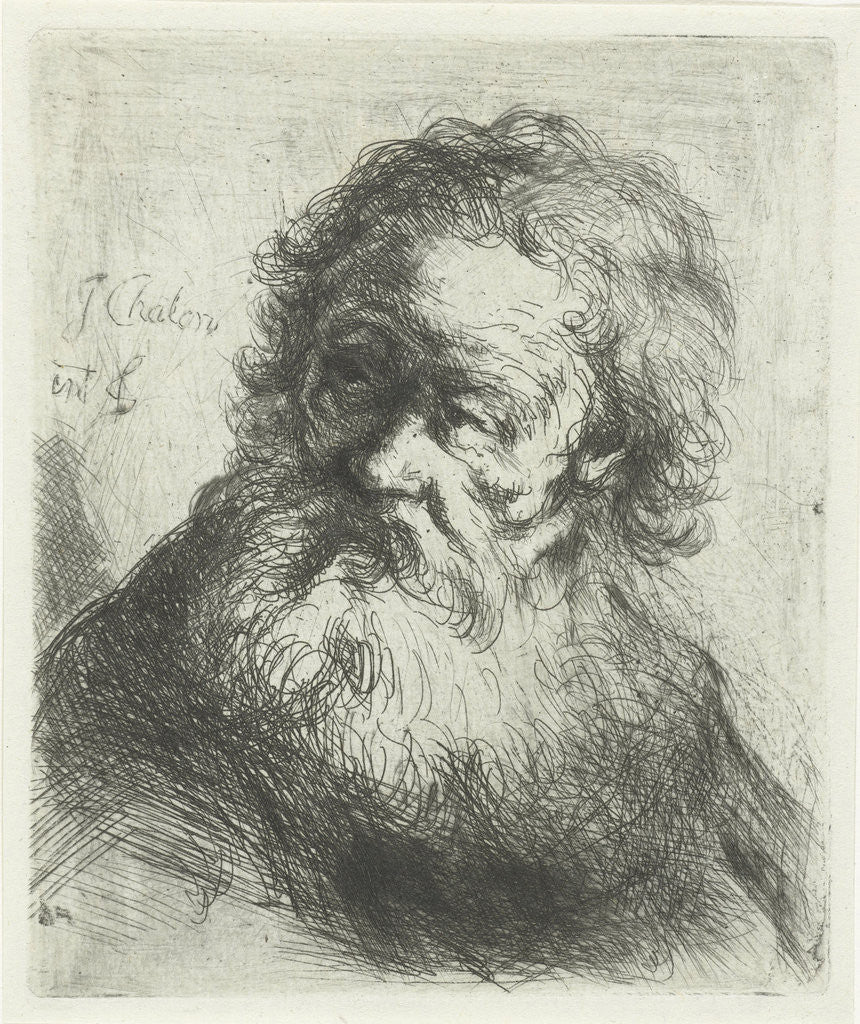 Detail of Bust of an Old Man by Jan Chalon