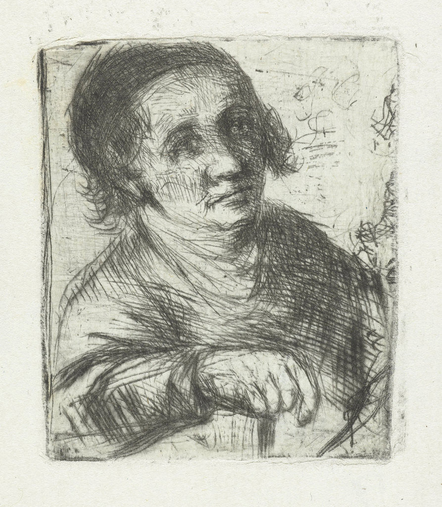 Detail of Man with cane by Jan Chalon