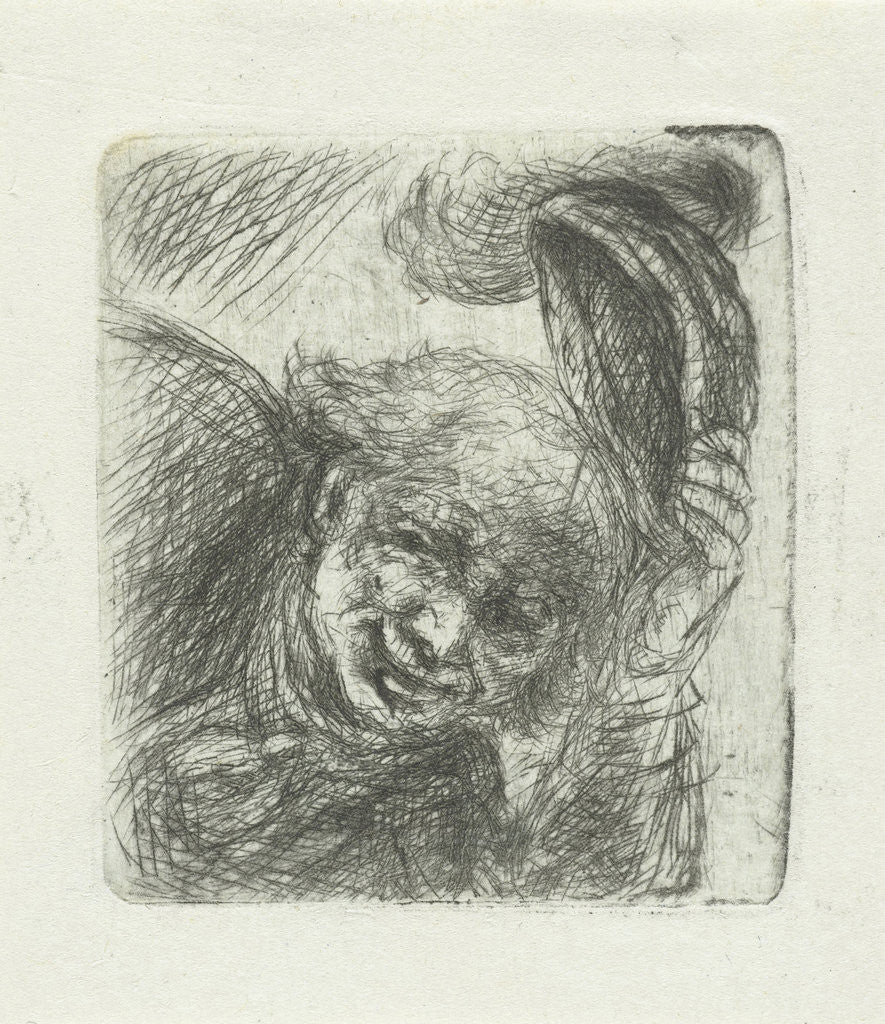 Detail of Smiling man by Jan Chalon