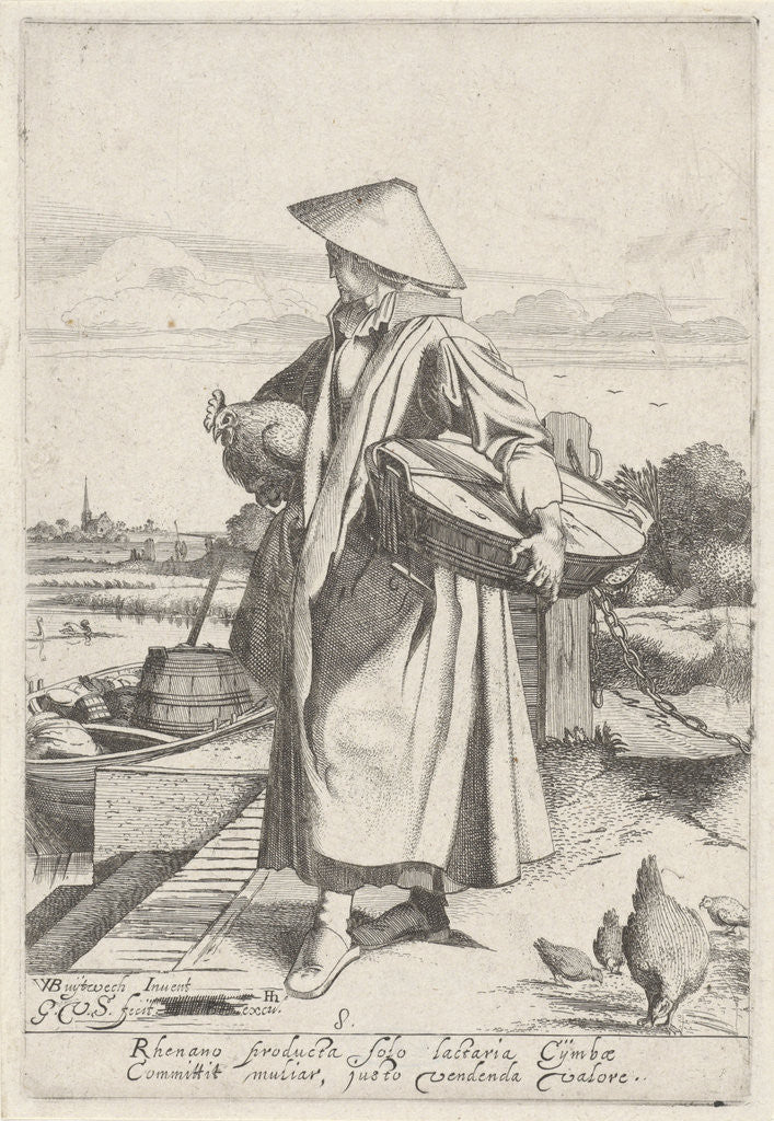 Detail of Girl Rhineland by Hendrick Hondius I