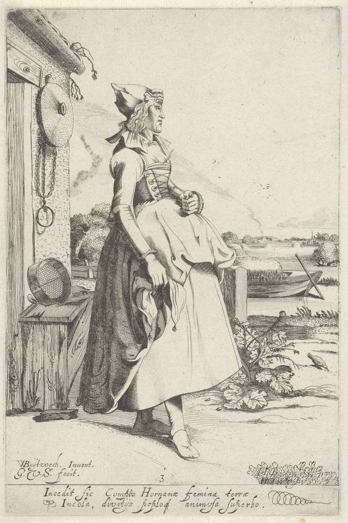 Detail of Girl from Hoorn, sideways by Clement de Jonghe