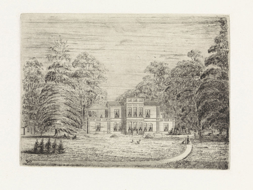 Detail of View of a country estate in Baarn by Pieter Cornelis Nicolaas van de Poll