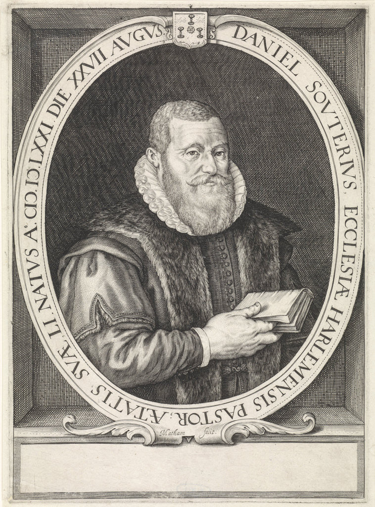 Detail of Portrait of Daniel Souterius by Jacob Matham