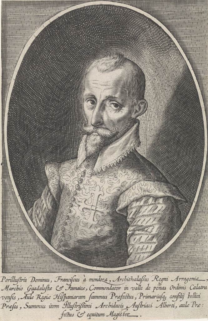 Detail of Portrait Francisco Hurtado de Mendoza by Pieter Isaacsz.