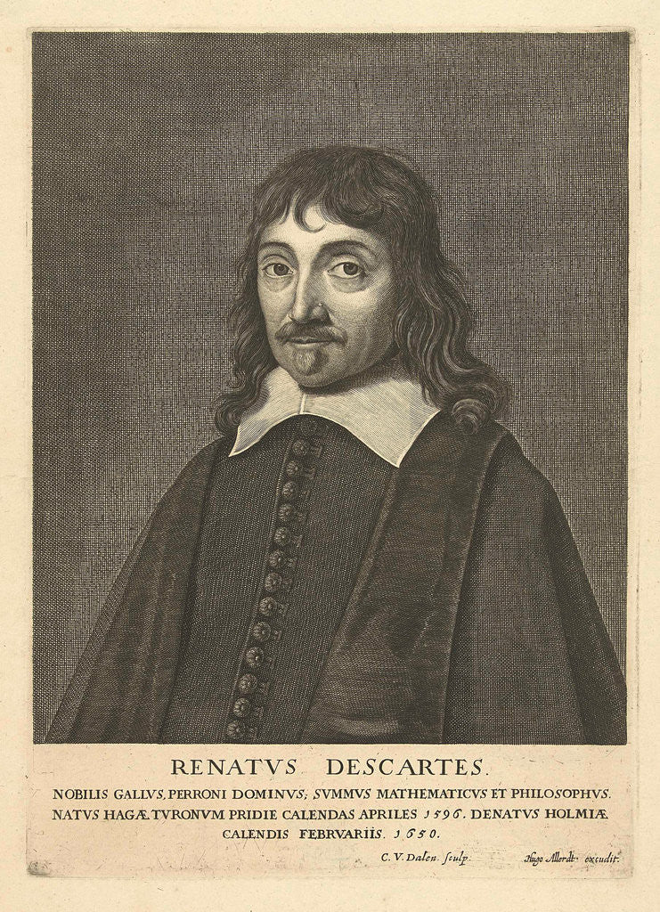 Detail of Portrait of René Descartes by Hugo Allard