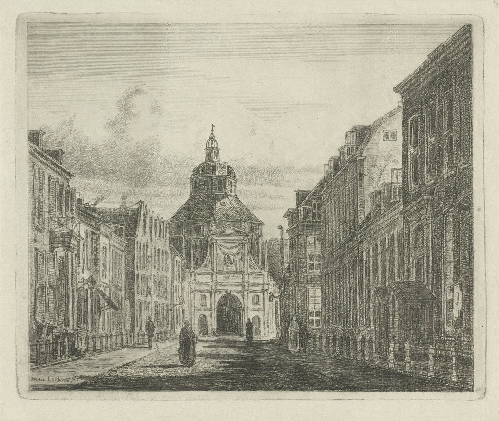 Detail of View of the Gate Wittevrouwen Utrecht by Jan van Lokhorst