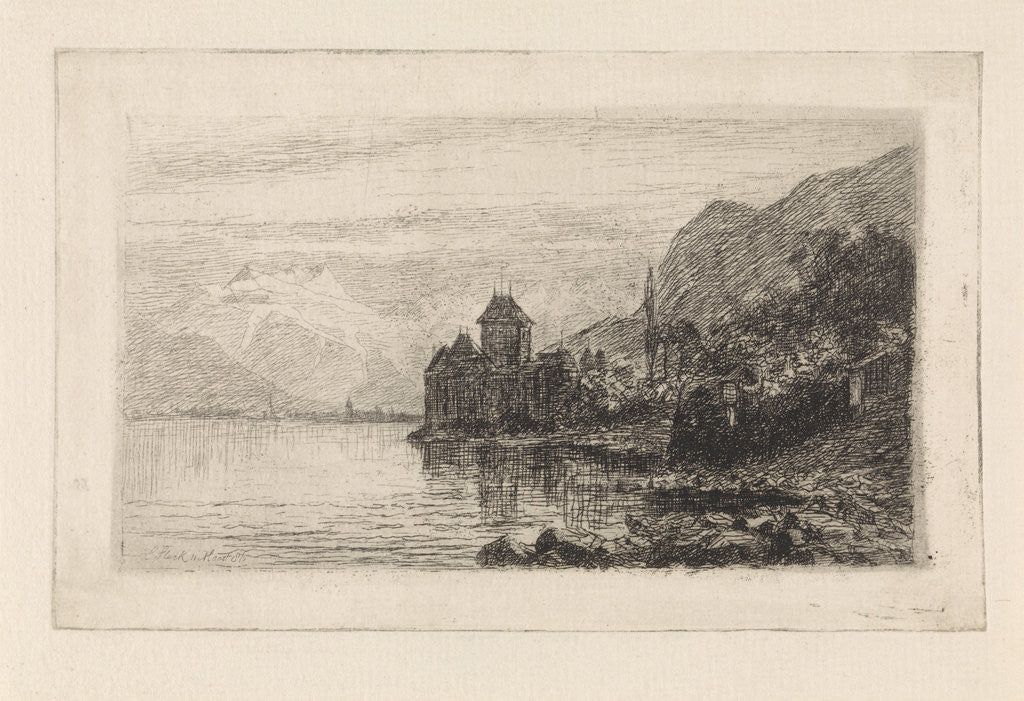 Detail of Castle on the Rhine by Elias Stark