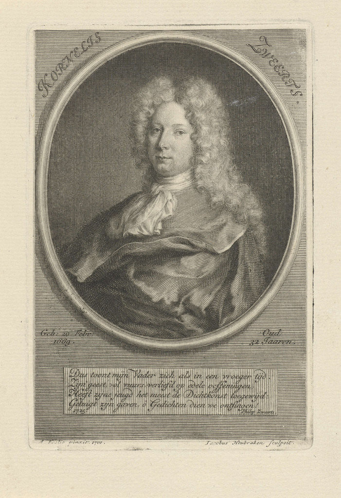 Detail of Portrait of Cornelis Sweerts by Philip Zweerts