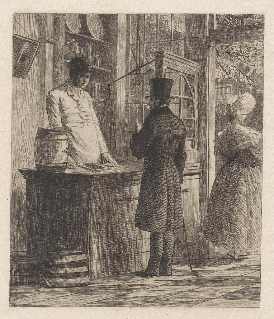 Detail of Interior of a shop by Willem Steelink II