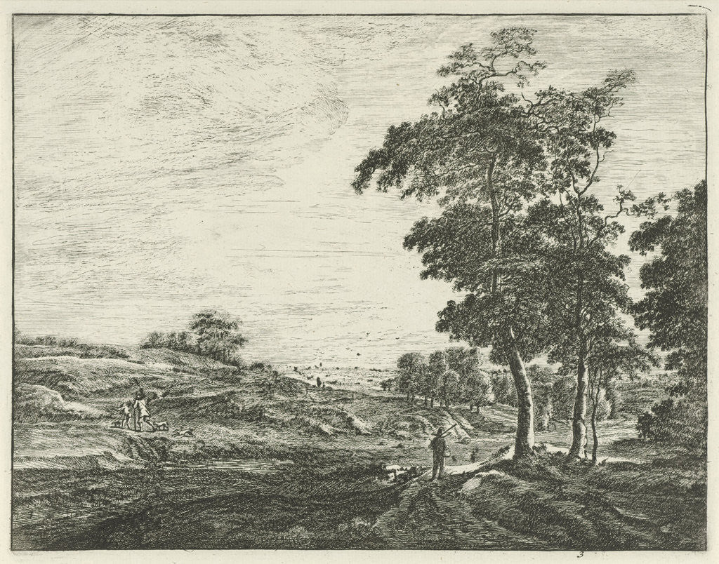 Detail of At the edge of The Hague Forest by Roelant Roghman