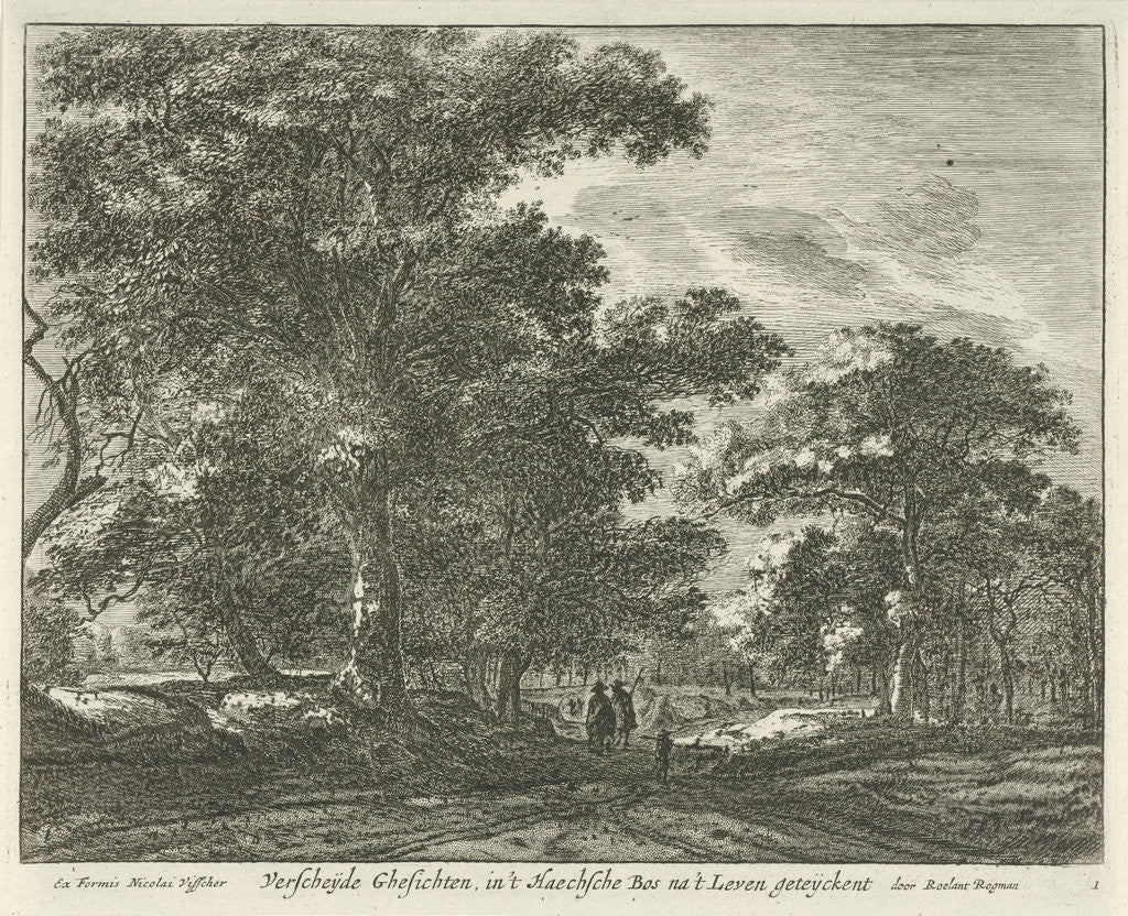 Detail of Forest trail in the Hague Forest by Nicolaes Visscher I