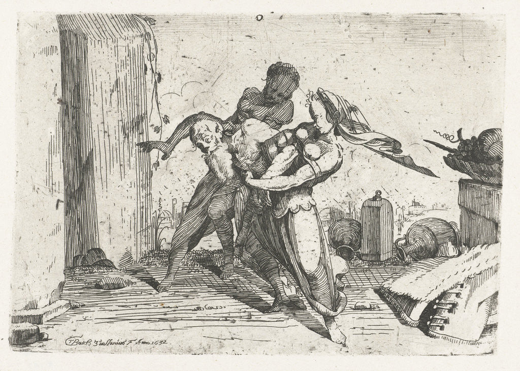 Detail of Lot and his daughters by Gerard ter Borch I