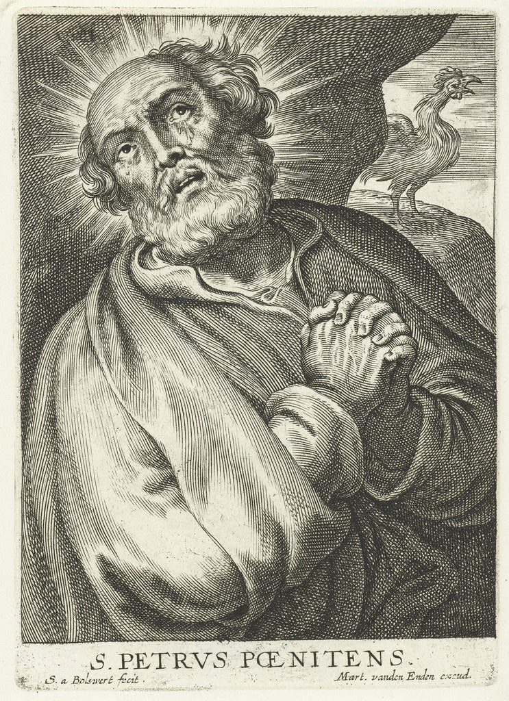 Detail of Saint Peter do penance for treason by Martinus van den Enden