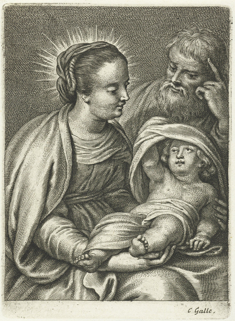 Detail of Holy Family by Cornelis Galle II
