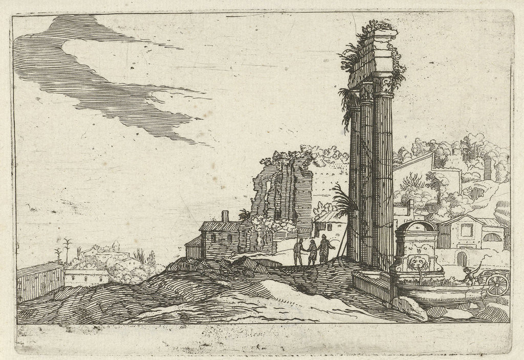 Detail of Temple of Castor and Pollux by Anonymous