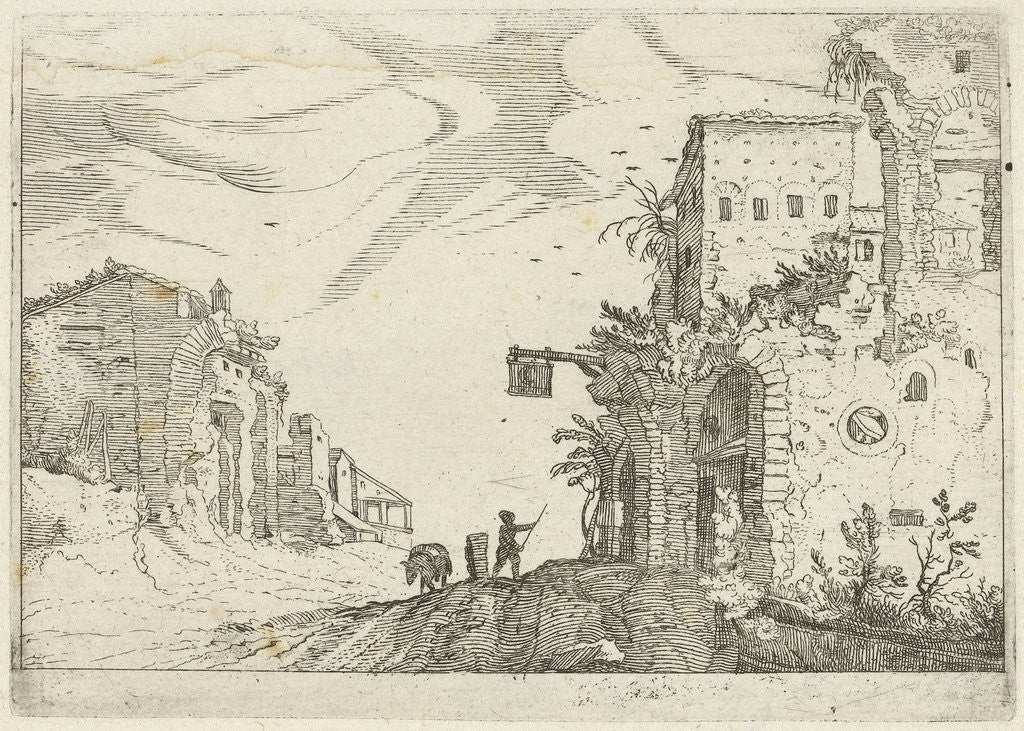 Detail of Road between ruins by Anonymous