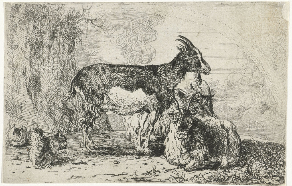 Detail of Goats by Jan van den Hecke I