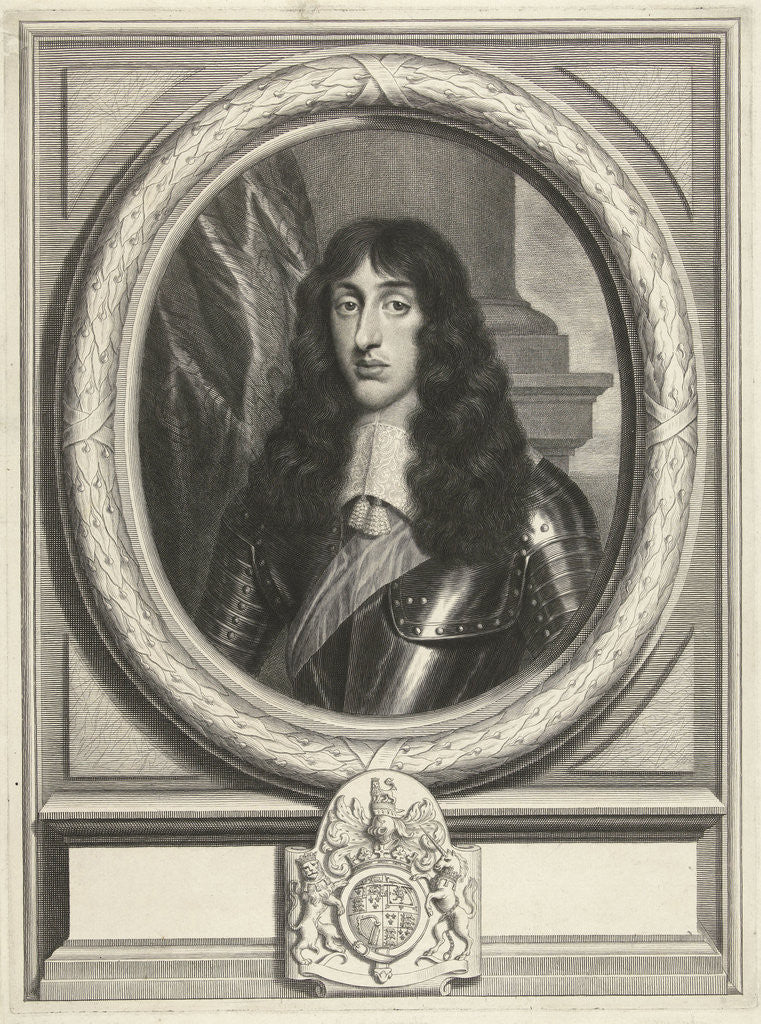 Detail of Portrait of Henry Stuart in oval frame by Simon Luttichuys
