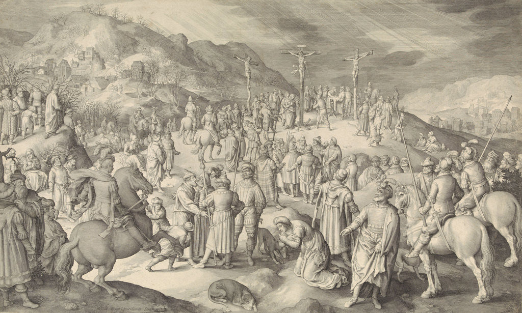 Detail of Christ on the cross by Nicolaes de Bruyn