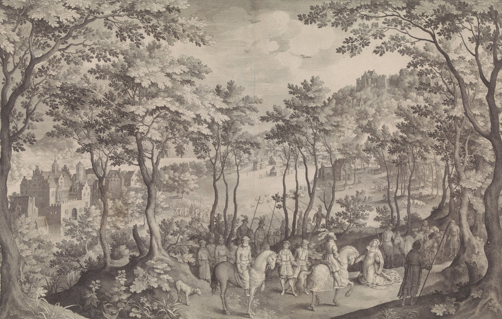 Detail of David and Abigail by Nicolaes de Bruyn