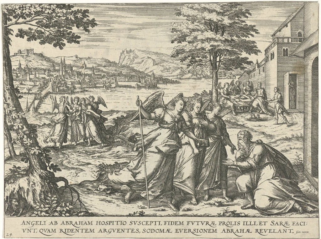 Detail of Abraham and the Three Angels by Symon Novelanus