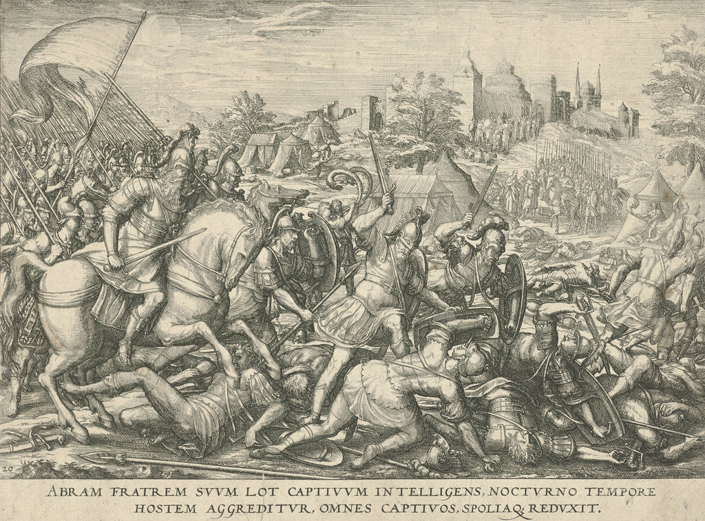 Detail of Abraham frees Lot by Symon Novelanus