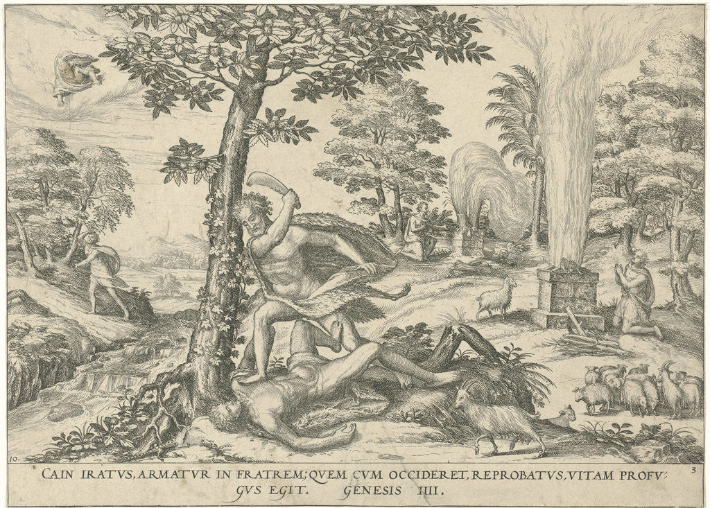 Detail of Cain and Abel by Symon Novelanus