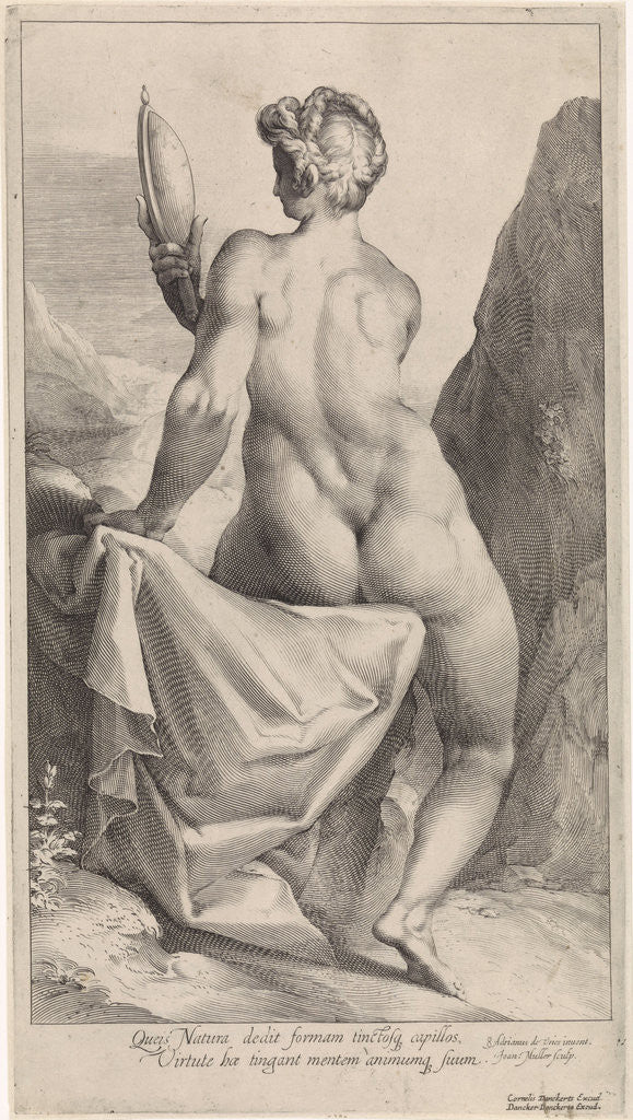 Detail of Prudence by Cornelis Danckerts I