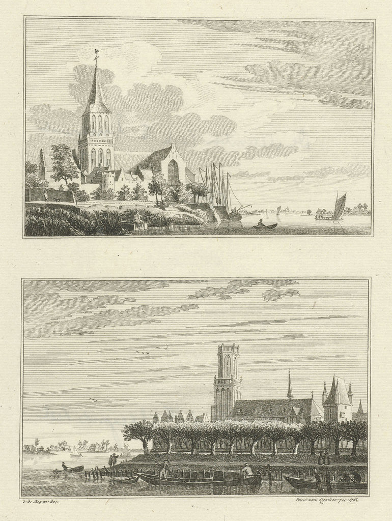 Detail of Minster Church and St. Aldegonde Church in Emmerich by Paulus van Liender