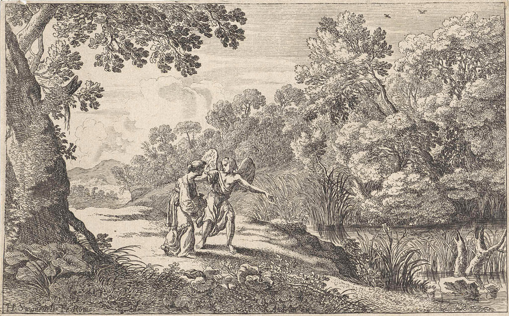 Detail of Hagar and the Angel by Herman van Swanevelt