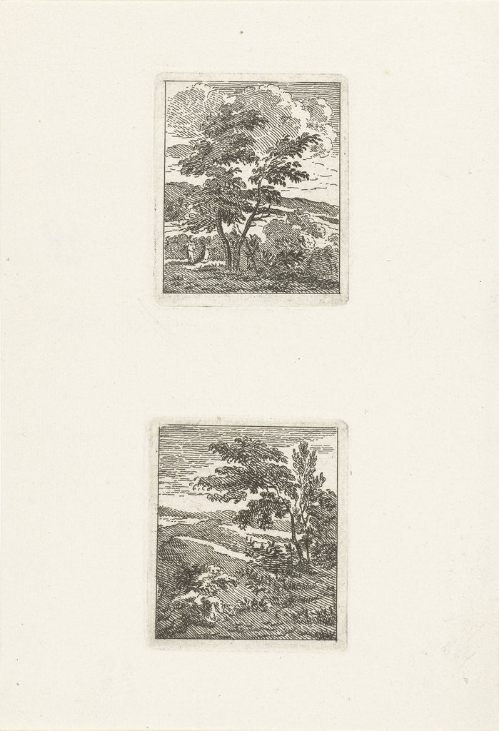 Detail of Two landscapes by Jan Matthias Cok