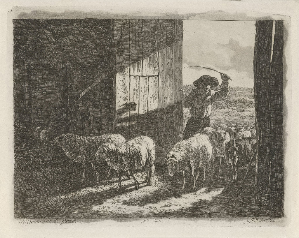 Detail of Sheepfold by Frédéric Théodore Faber