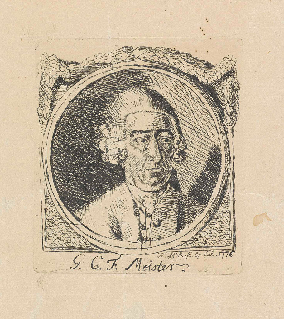 Detail of Portrait of G.C.F Meister by Monogrammist FBVR