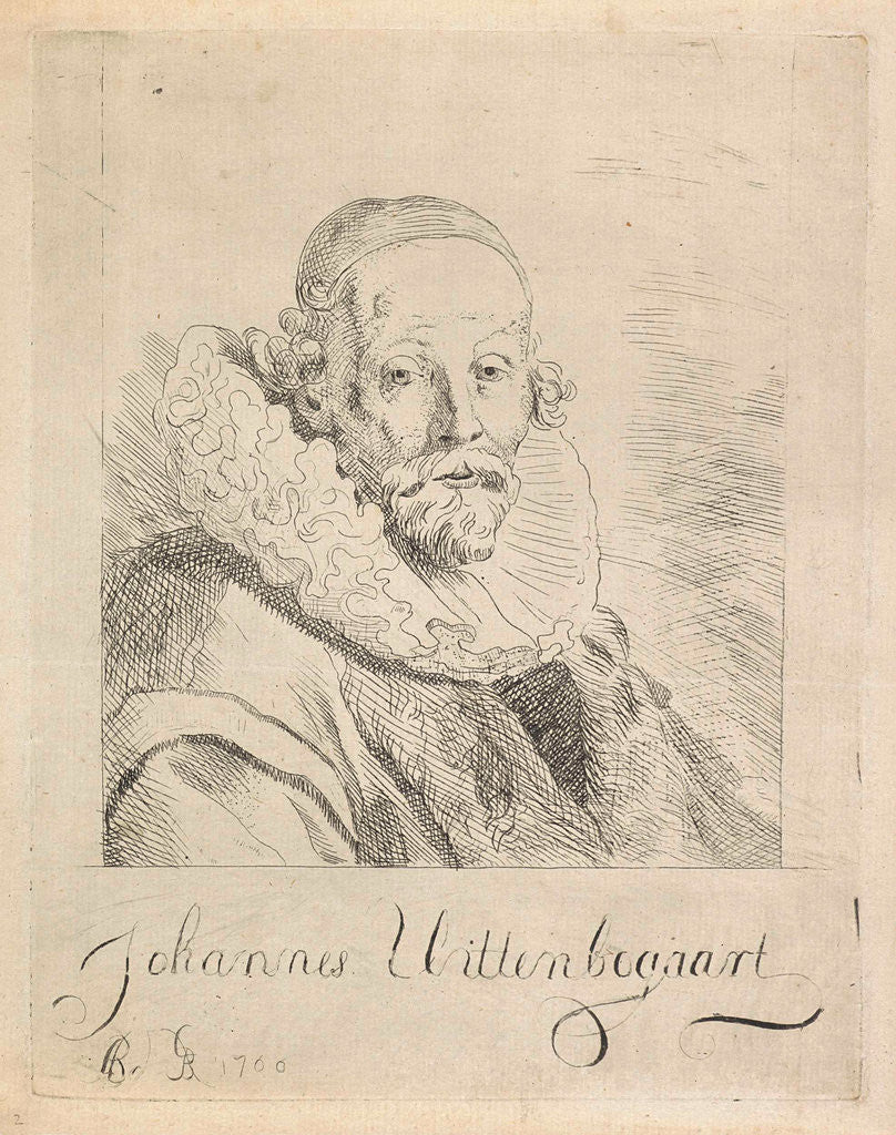 Detail of Portrait of John Wtenbogaert by Monogrammist GB