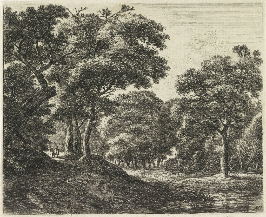 Detail of Marskramer with a water feature by Anthonie Waterloo