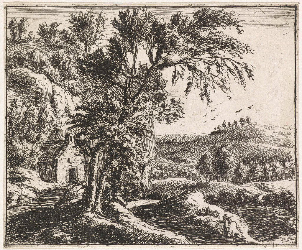 Detail of Hermitage by Anthonie Waterloo