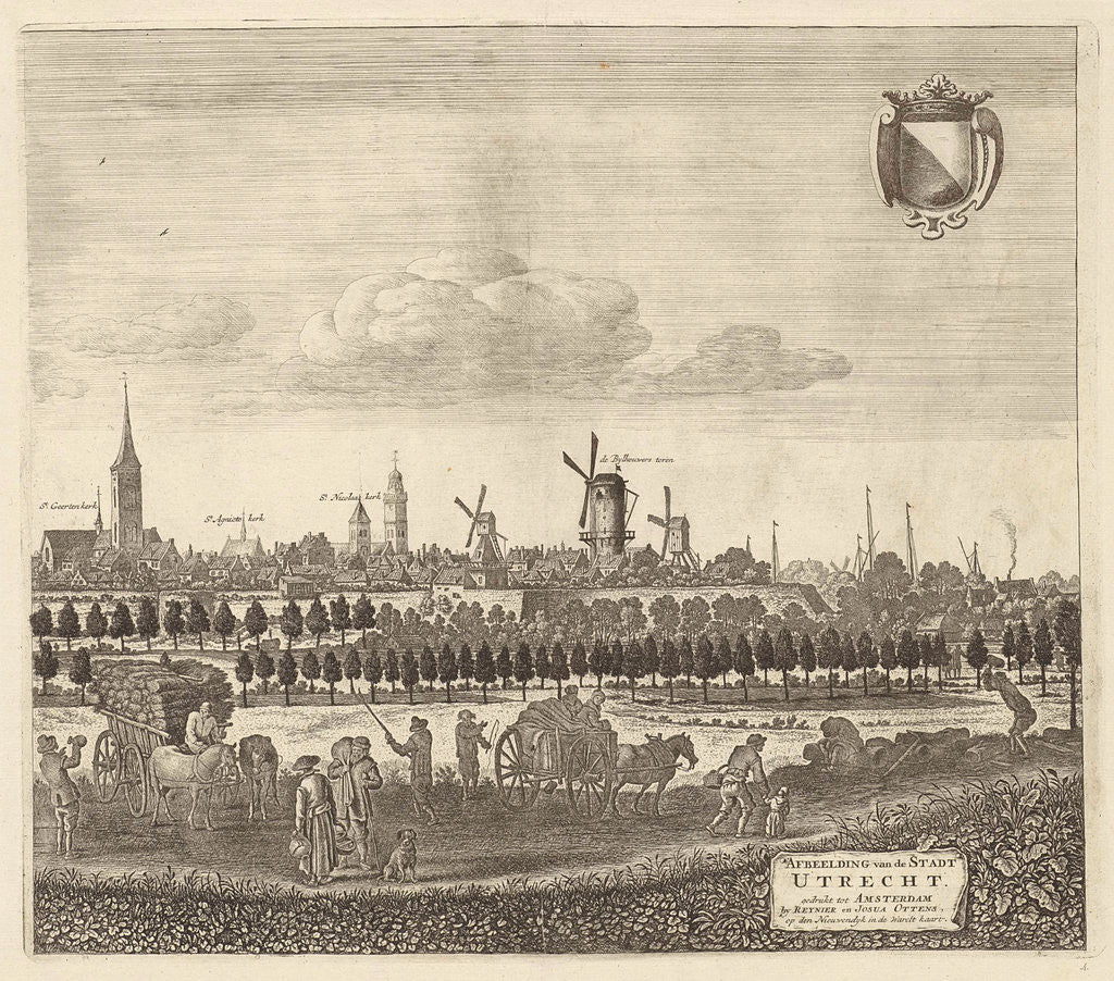 Detail of View of Utrecht from the west (plate IV) by Reinier & Josua Ottens