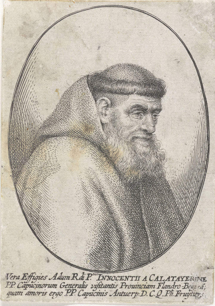 Detail of Portrait of Innocentius a Calataverone, General of the Capuchins by Philip Fruytiers