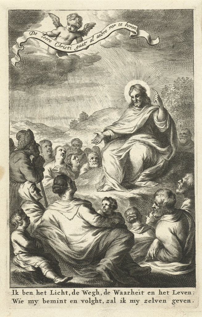 Detail of The Sermon by Jacob Lescailje