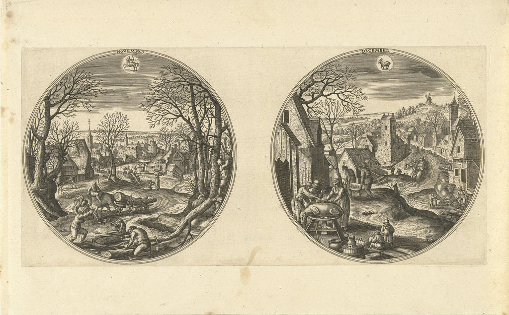 Detail of November and December by Hans van Luyck