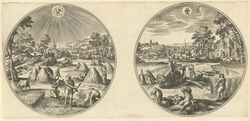 Detail of July and August by Hans van Luyck