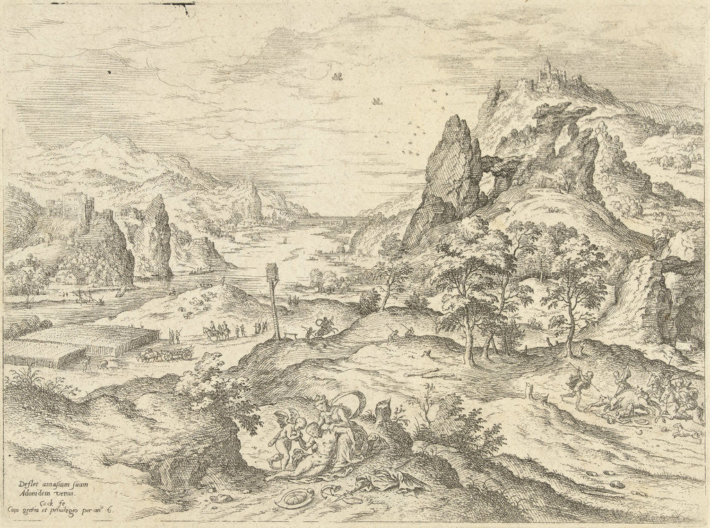 Detail of Venus mourns the death of Adonis by Matthys Cock