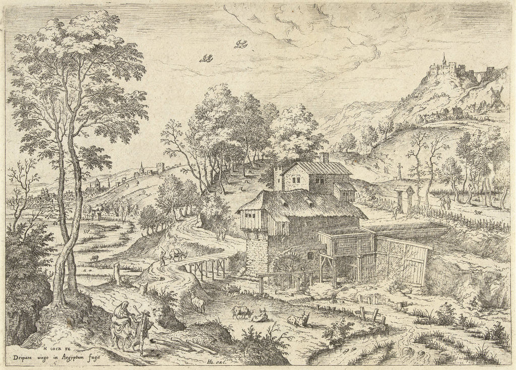 Detail of Flight into Egypt by Hendrick Hondius I