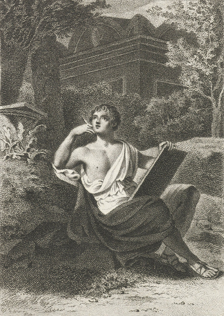 Detail of Callimachus invents the Corinthian pillar order by Lambertus Antonius Claessens