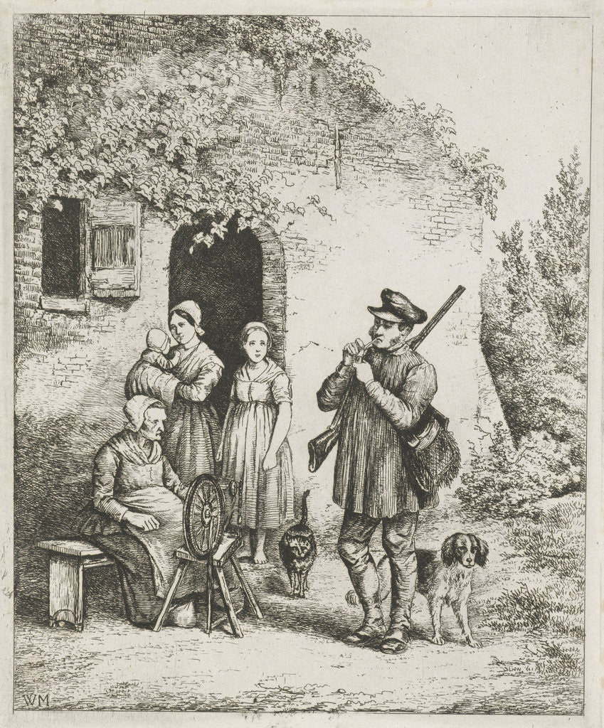 Detail of Society for the door of a house by Christiaan Wilhelmus Moorrees