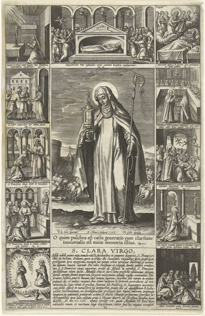 Detail of Saint Clare by Theodoor Galle