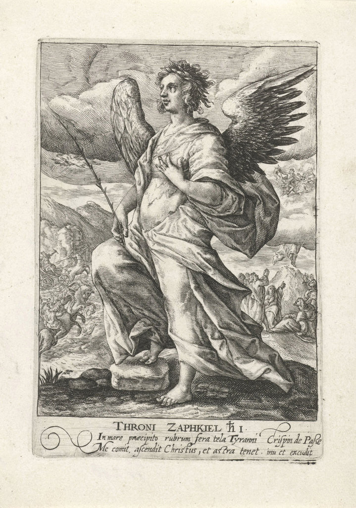 Detail of Archangel Zaphkiël by Crispijn van de Passe I