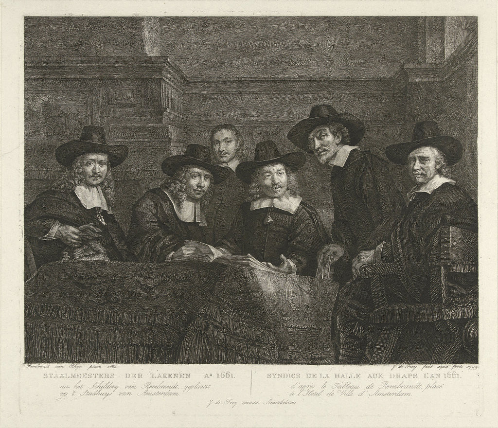 Detail of The Sampling Officials by Johannes Pieter de Frey