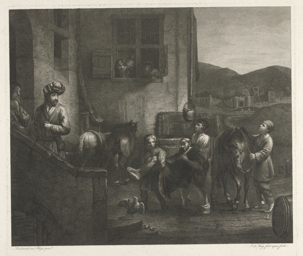 Detail of The Good Samaritan by Johannes Pieter de Frey